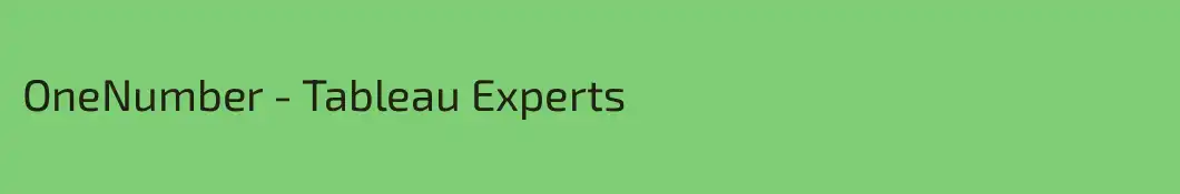 OneNumber - Tableau Experts